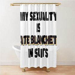 My Sexuality Is Cate Blanchett in Suits Shower Curtain
