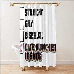 Cate Blanchett in Suits Shower Curtain