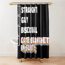 Cate Blanchett In Suits Shower Curtain
