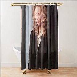 Cate Blanchett in Suit Photoshoot Shower Curtain