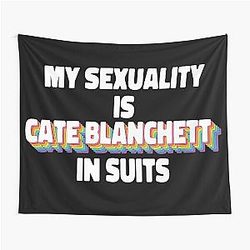 Cate Blanchett in Suits Rainbow Tapestry