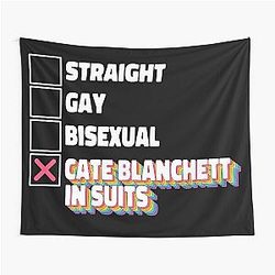Cate Blanchett in Rainbow Suits Tapestry