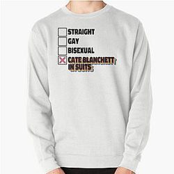 Cate Blanchett in Rainbow Pullover Sweatshirt