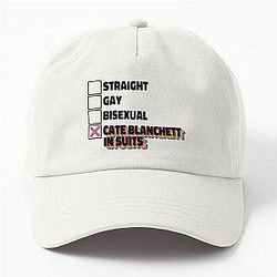 Cate Blanchett in a Suits Rainbow Dad Hat