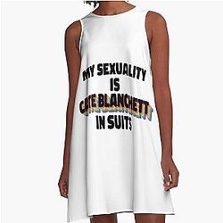 My Sexuality Is Cate Blanchett in Rainbow Line Dress