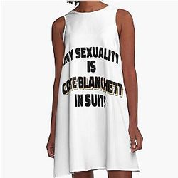 My sexuality is Cate Blanchett in a suit A-line dress