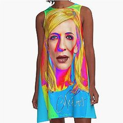 Pop Art Cate Blanchett Hollywood Glamour A-Line Dress