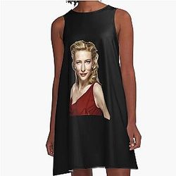 Funny Gifts for Music Fans Cate Blanchett Awesome A Line Dress