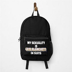 My Sexuality Is Cate Blanchett In Suit Rainbow Backpack