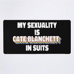 My Sexuality Is Cate Blanchett In Suits Rainbow Desk Mat