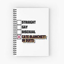 Cate Blanchett In Rainbow Spiral Notebook