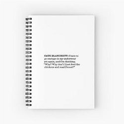 Cate Blanchett Spiral Notebook