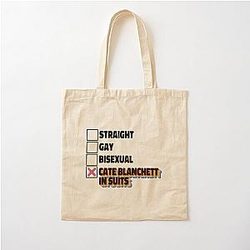 Cate Blanchett in Suits Cotton Tote Bag