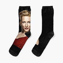 Funny Gifts for Music Fan Cate Blanchett Awesome Socks