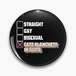 Cate Blanchett in Suits with Rainbow Pin