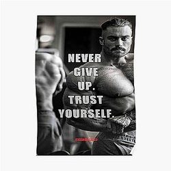 Chris Bumstead Posters - Chris Bumstead Never Give Up Poster RB2-2704