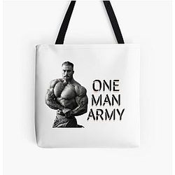 Chris Bumstead Bags - Cbum, ONE MAN ARMY All Over Print Tote Bag RB2-2704