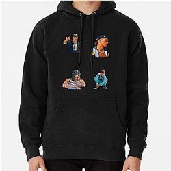 Central Cee Stickers  Longsleeve Pullover Hoodie