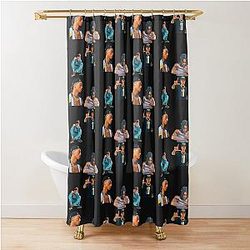 Central Cee Stickers  Longsleeve Shower Curtain