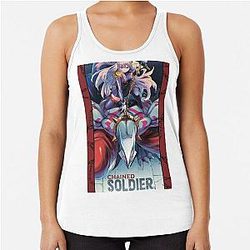 Mato Seihei no Slave Chained Soldier - Cover image Racerback Tank Top