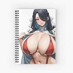 Azuma Fubuki undressing - Chained Soldier Spiral Notebook