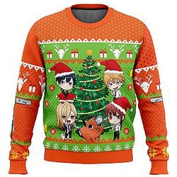 Chainsaw Man Chibi Edition Ugly Christmas Sweater