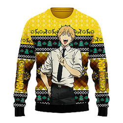Chainsaw Man Denji Christmas Sweater Anime Holiday Gift