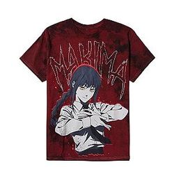 Makima Red Tie-Dye Chainsaw Man T-Shirts