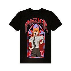 Power Stained Glass Portrait Chainsaw Man T-Shirts