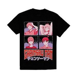 Tonal Group Grid Foil Girls Chainsaw Man T-Shirts