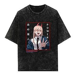 Chainsaw Man Power TTPM2004 Washed Chainsaw Man T-Shirts