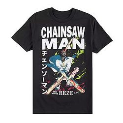 The Movie: Reze Arc Splatter Poster TTPM2004 Chainsaw Man T-Shirts