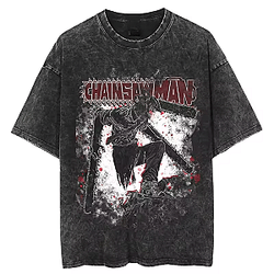 Urban Comic Style PTTT2404 Washed  Chainsaw Man T-Shirts