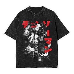 Reze Movie PTTT1308 Washed  Chainsaw Man T-Shirts