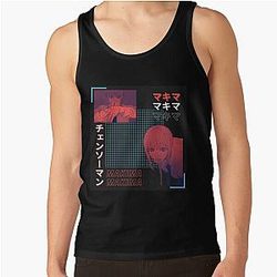 Chainsaw Man Tank Tops - Makima Chainsaw Man Streetwear Tank Top RB0908 #555625