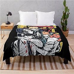 Chainsaw Man Blanket - Chainsaw Man - Denji Power Aki Throw Blanket RB0908 #555692