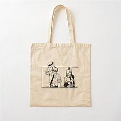 Chainsaw Man Bags - Denji and Power trying to kill some drunk old man. Cotton Tote Bag RB0908 #555846