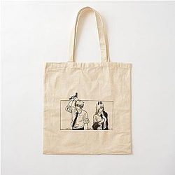Chainsaw Man Bags - Denji and Power trying to kill some drunk old man. Cotton Tote Bag RB0908 #555838