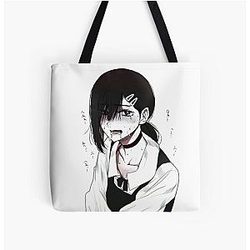 Chainsaw Man Bags - chainsaw man kobeni crying All Over Print Tote Bag RB0908 #555859