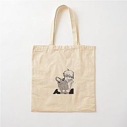 Chainsaw Man Bags - Denji / Pochita Nom Nom Cotton Tote Bag RB0908 #555864