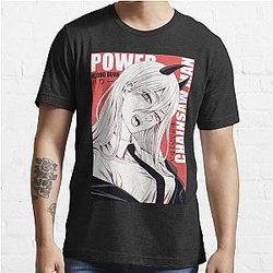 Chainsaw Man T-Shirts - Power  - Chainsaw Man Essential T-Shirt RB0908 [ID555991] [ID555991] #555991