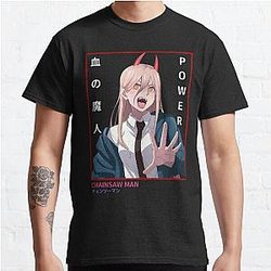 Chainsaw Man T-Shirts - POWER - CHAINSAW MAN Classic T-Shirt RB0908 [ID556015] [ID556015] #556015