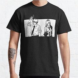 Chainsaw Man T-Shirts - Denji and Power trying to kill some drunk old man. Classic T-Shirt RB0908 [ID556012] [ID556012] #556012
