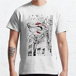 Chainsaw Man T-Shirts - Chainsaw Man Dog Smash Manga Panel Black White Red Classic T-Shirt RB0908 [ID556009] [ID556009] #556009
