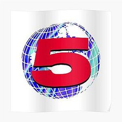 Channel 5 Posters - Channel 5 Logo Pearlescent Poster RB2405