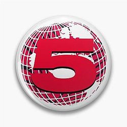 Channel 5 Pins - Channel 5 Logo Pewdiepie Pattern Pin RB2405