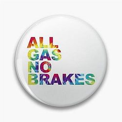 Channel 5 Pins - All Gas No Brakes Logo Rainbow Pin RB2405