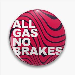 Channel 5 Pins - All Gas No Brakes Logo Pewdiepie Pattern Block Pin RB2405