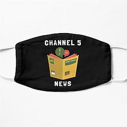Channel 5 Face Masks - CHANNEL 5 NEWS  Andrew Callaghan  All Gas No Breaks   Flat Mask RB2405