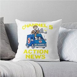 Channel 5 Pillows - Channel 5 News Throw Pillow RB2405